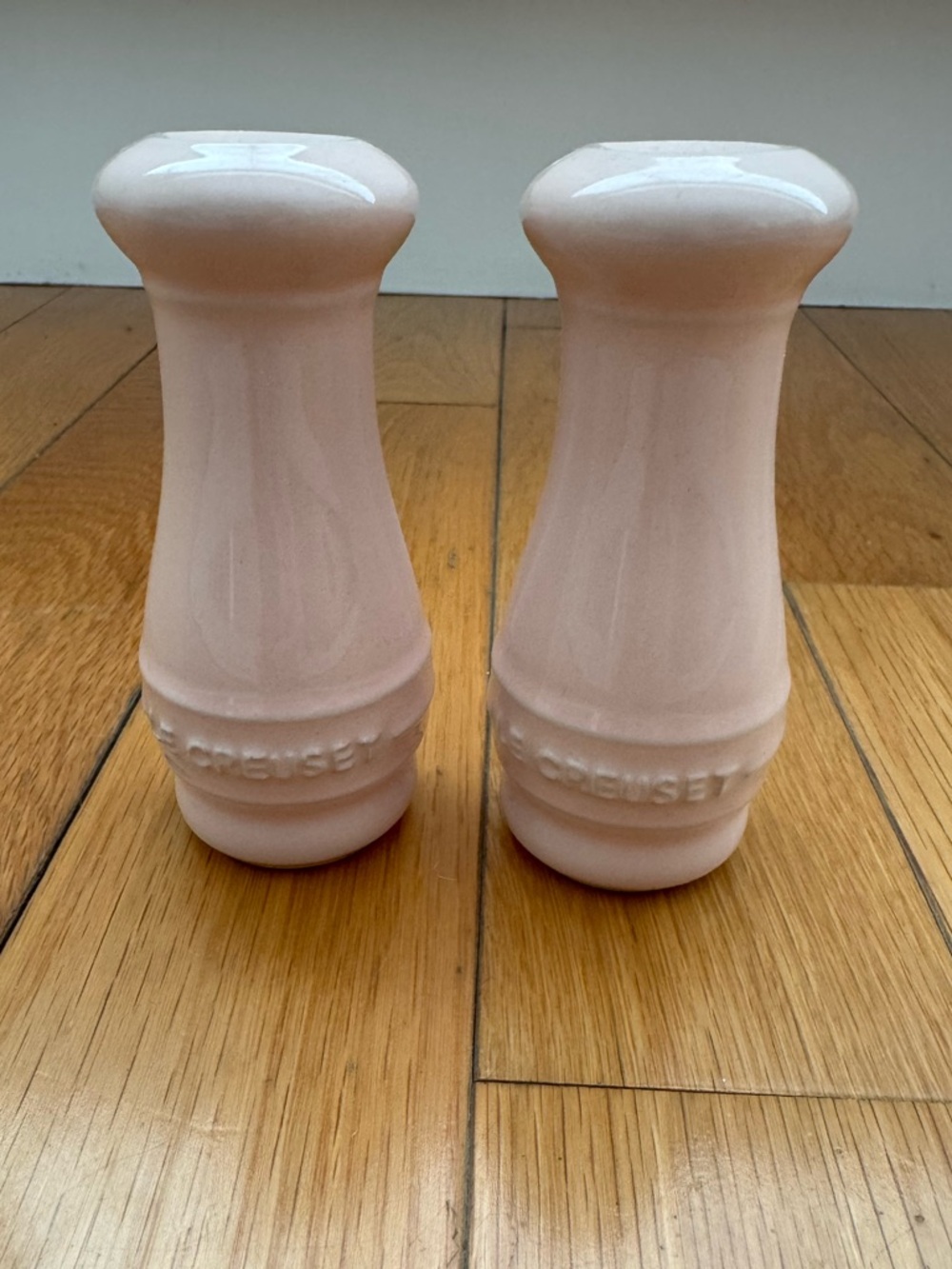 Le Creuset Pink Salt and Pepper Shakers